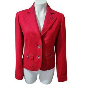 Level 99 wool blazer jacket red small